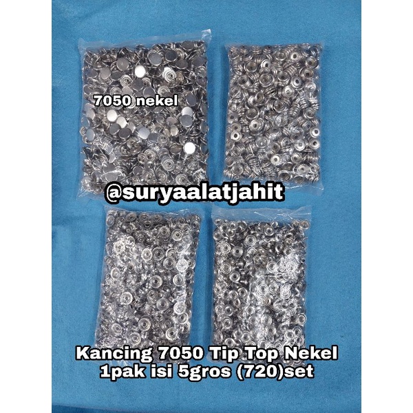 Kancing jepret 7050 TipTop Nekel (1pak@5gros) =rp.174.500/720set