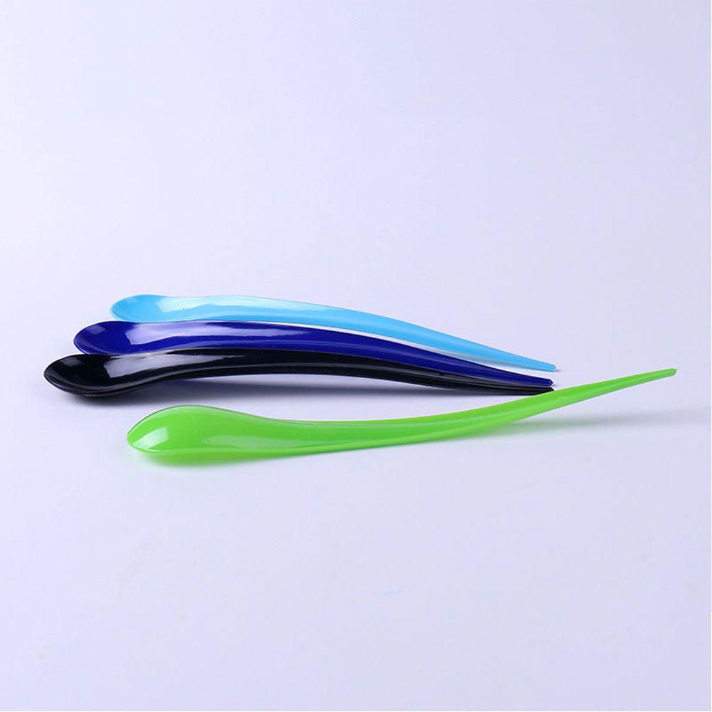 Populer 100pcs /Pack Sendok Mudah Digunakan Milkshake Multicolor Water Drop Spoon