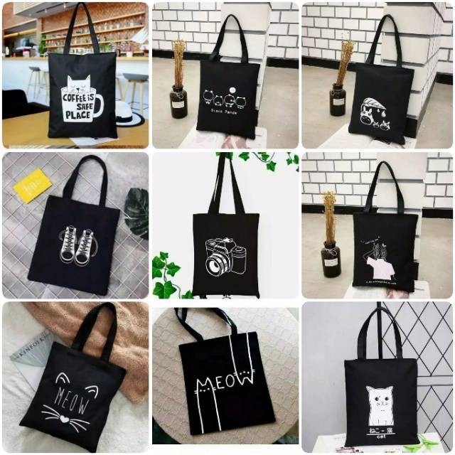 (RESLETING)TOTE BAG MURAH KPOP-TAS TOTE MURAH-PRIA WANITA-TAS MURAH-TOTE BAG