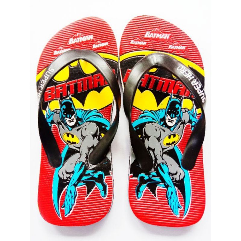 [Size 21-35] Sandal japit anak cowok 2-8 TAHUN karakter superhero BATMAN/ sendal jepit anak laki / sandal anak anak cowo / sendal jepit anak