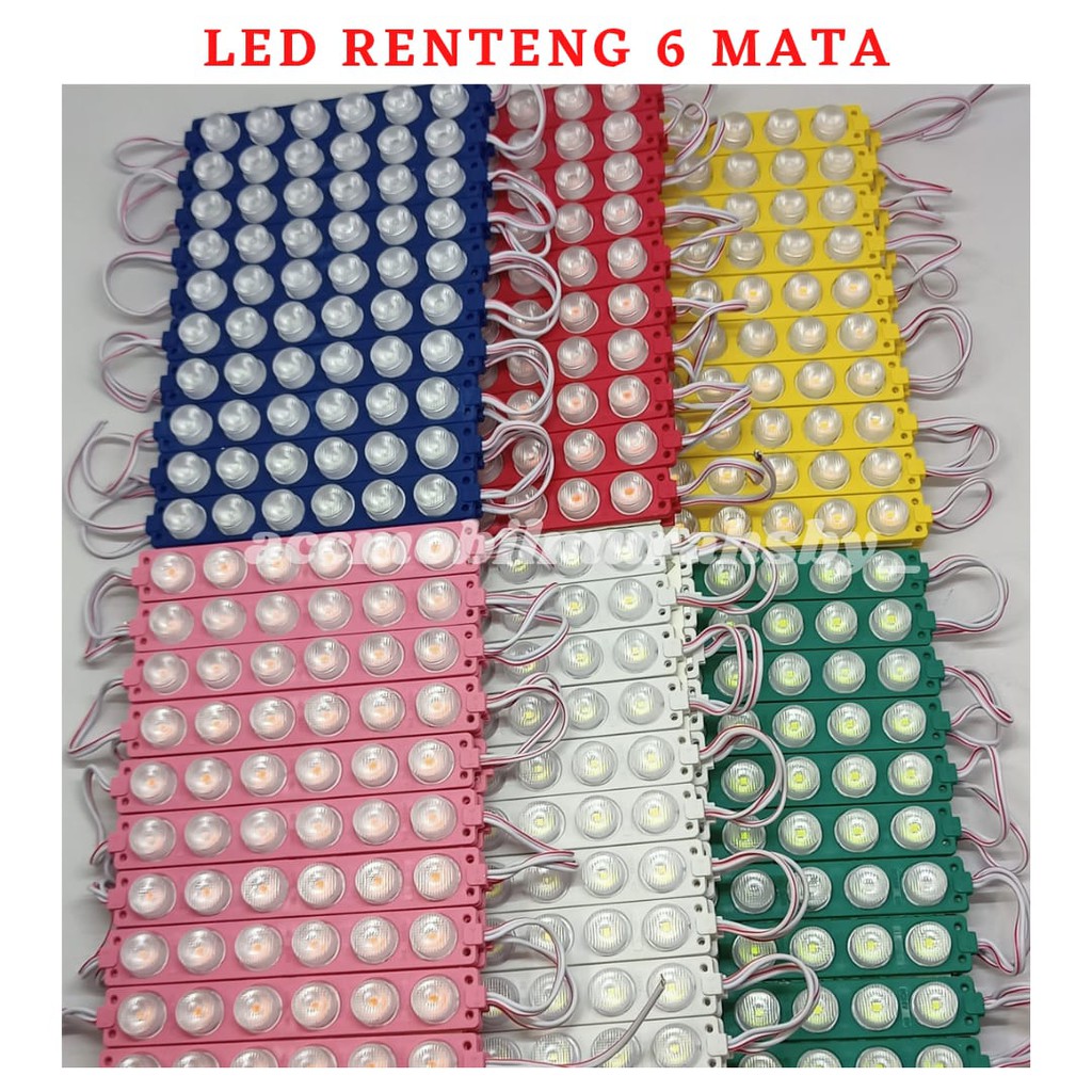 LED Modul 6 Mata 6 Watt 12V/24V Premium Super Terang Harga 5 pcs