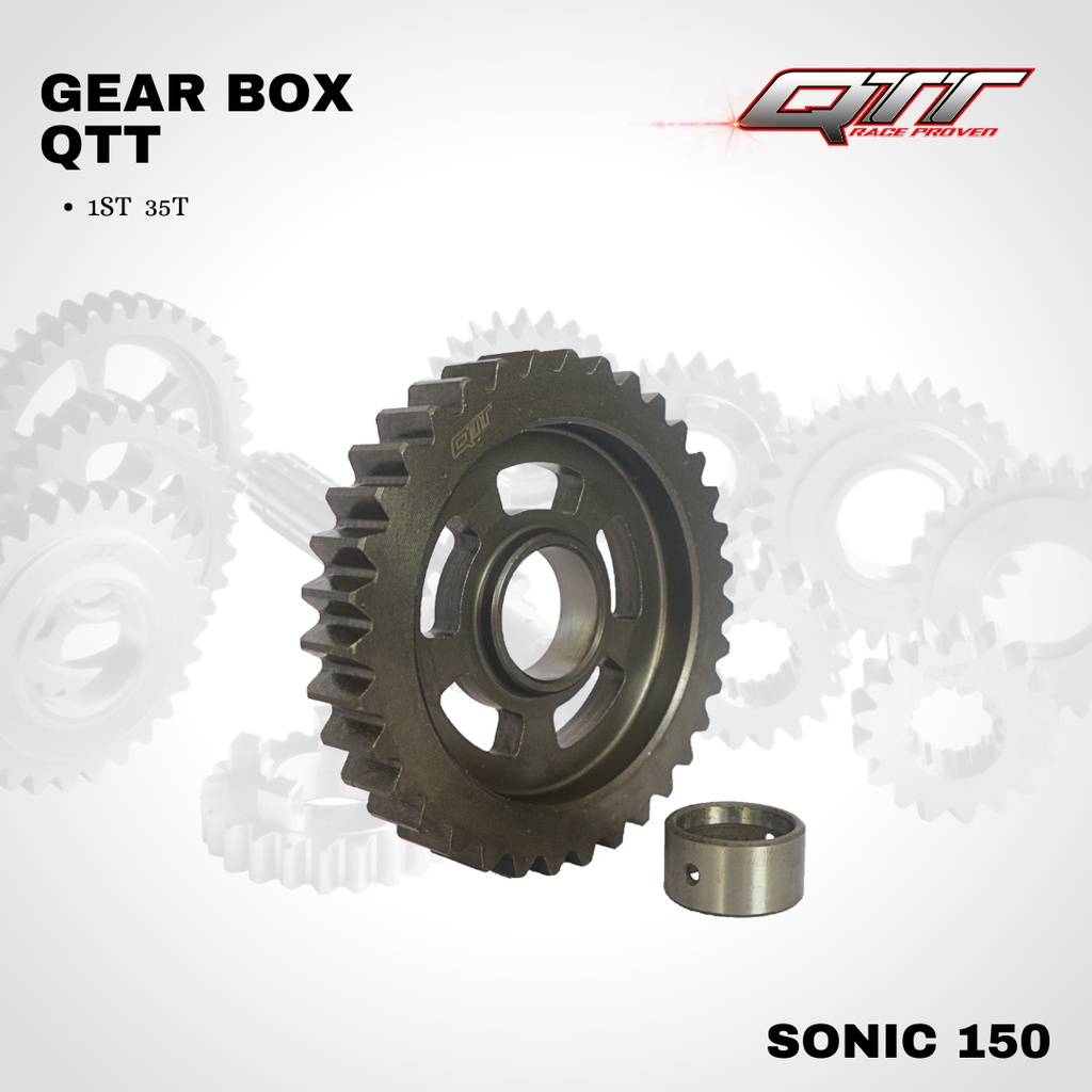 Gear box Rasio QTT Sonic 150 1st 35T (pasangan gear box qtt  1st 14T)