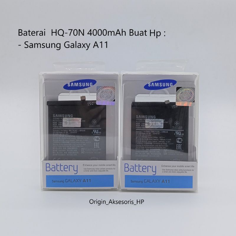 Baterai Battery Batrai Batu Batre Samsung A11 HQ-70N Original 100%