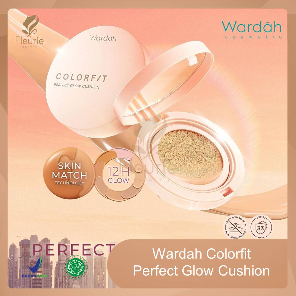 WARDAH Colorfit Perfect Glow Cushion - Glow Finish High Coverage Original BPOM