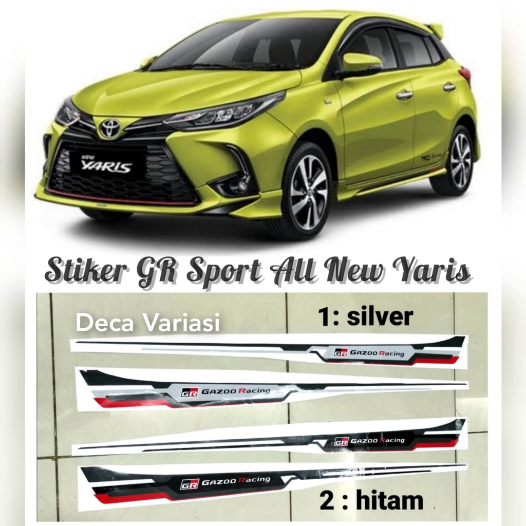 Stiker Mobil Yaris GR Sport Stiker Body Samping Mobil All New Yaris 2022