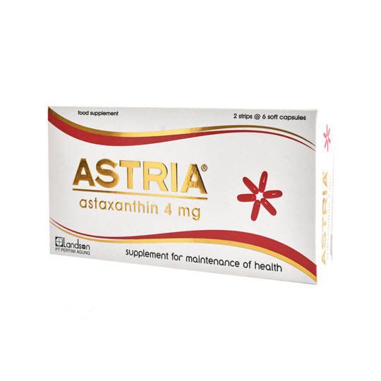 ASTRIA ASTAXANTHIN 4MG ISI 12 MULTIVITAMIN UNTUK MEMELIHARA KESEHATAN TUBUH