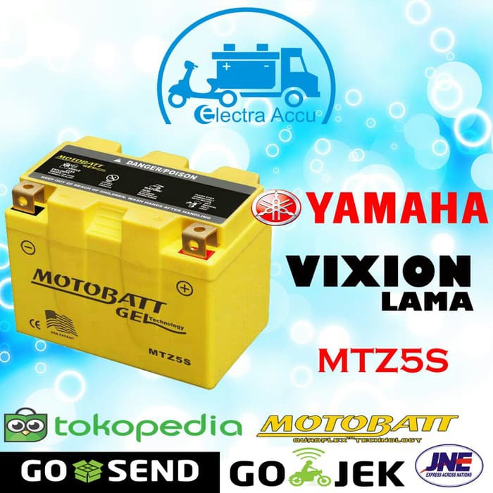 NEW Aki motor Yamaha Vixion Lama Motobatt MTZ5S aki kering