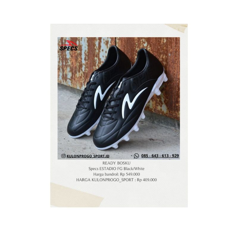 Specs ESTADIO FG Black/White