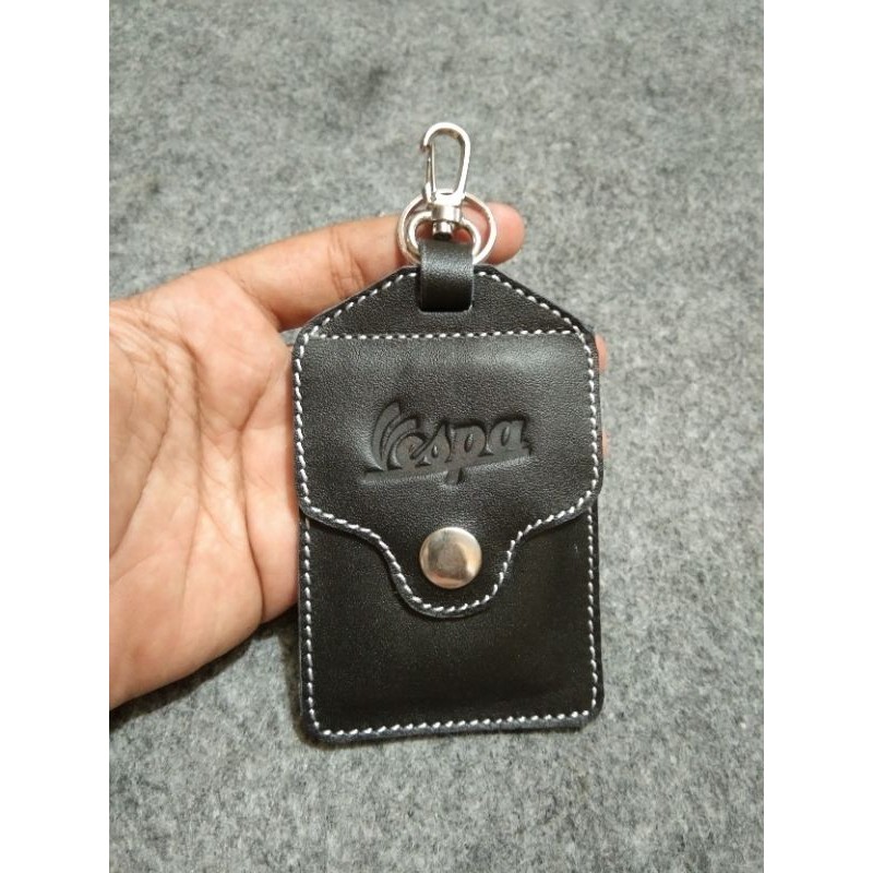 gantungan kunci kulit stnk embos vespa