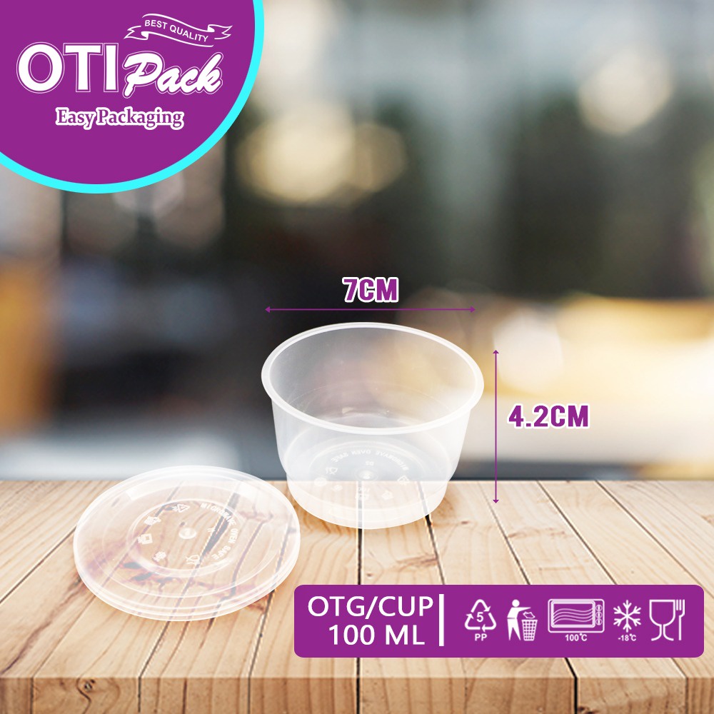 Thinwall Cup Puding 100ml OTG 100 Tahan Freezer dan Microwave Oven OTIPACK