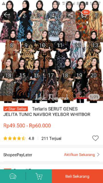 Batik Tunik Shibori Jumputan Terbaru Size S-3l / Hrb026 Yelbor Navbor / Biru Putih / Original.