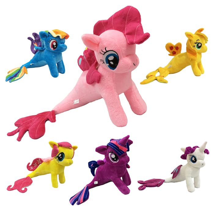 barokah boneka karakter pony duyung mermaid seapony fluttershy 14 inch