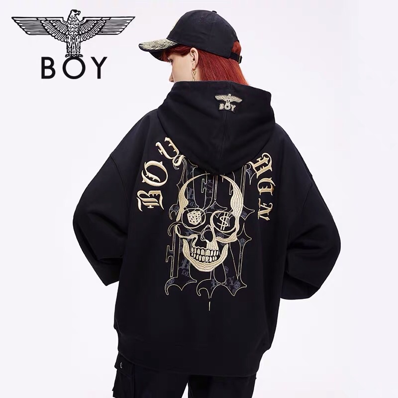 BOY77 SWEATER HOODIE BOY LONDON PRIA WANITA ASIA EROPA FULL BORDIR