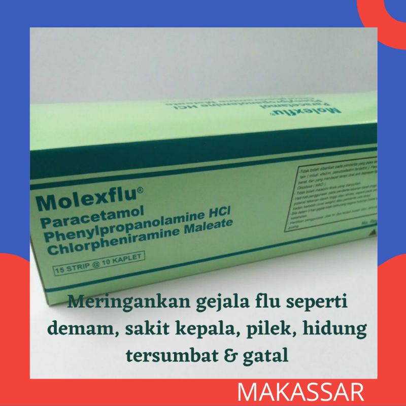MOLEXFLU OBAT PILEK PER STRIP 10 tablet