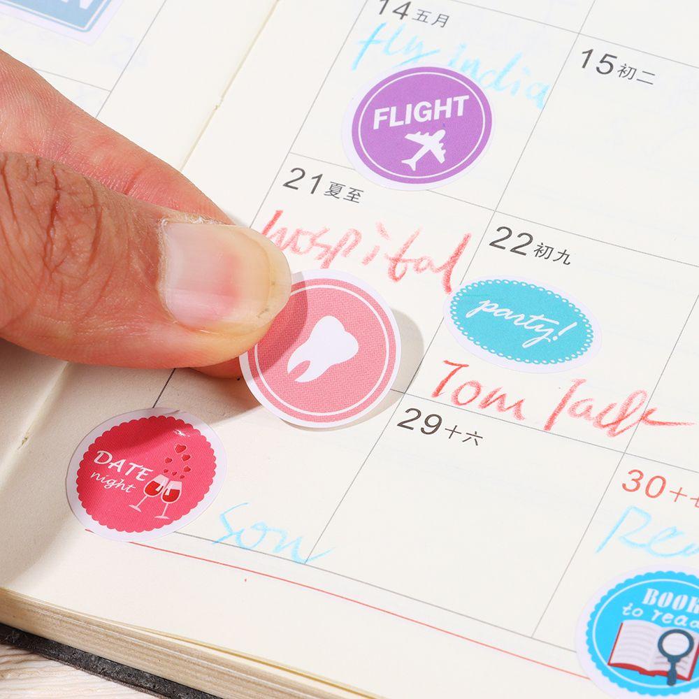 Top 2sheet/set Planner Stiker Jurnal Scrapbooking Dekorasi Memo Note Daily Plan To Do List