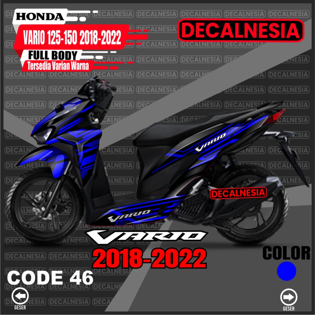 Sticker Decal Vario Full Body All New 150 125 Tahun 2018 2019 Stiker Motor Honda 2020 Dekal 2021 202