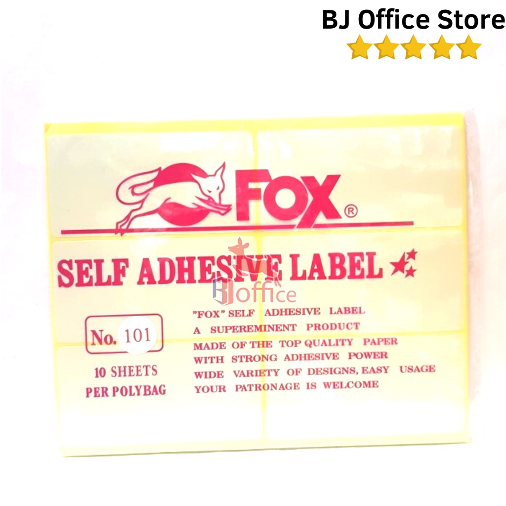 

Kertas / Label Stiker Fox No. 101 ukuran 50 x 100 mm