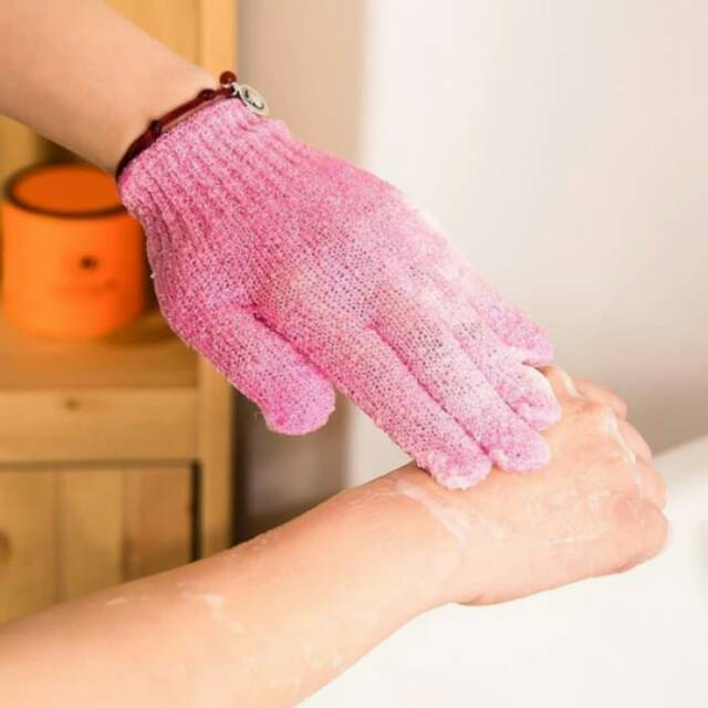 SARUNG TANGAN MANDI SCRUB BATH GLOVE BODY SCRUBBER GLOVE