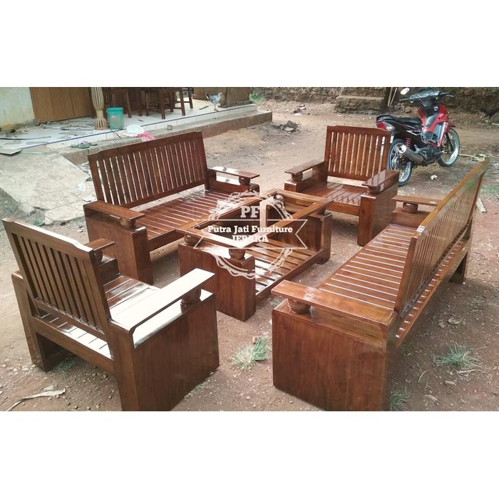 Meja Kursi Tamu Jari Jari  Kursi Tamu Minimalis Full Jati