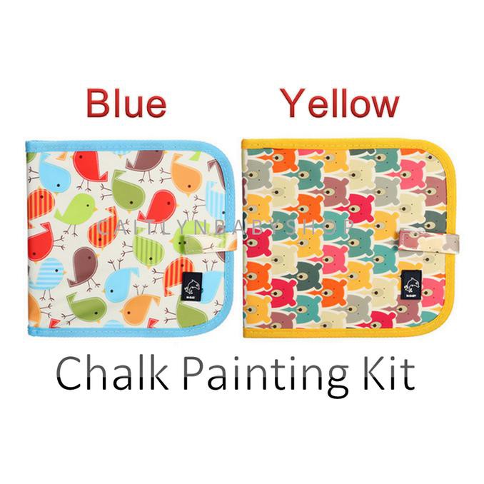 

Water Chalk Painting Kit No Mess Coloring Book Drawing Book - Biru Muda - Termurah !