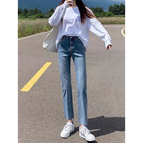 JEANS SKINNY STRAIGHT CUT IMPORT WANITA DENIM CELANA MX885