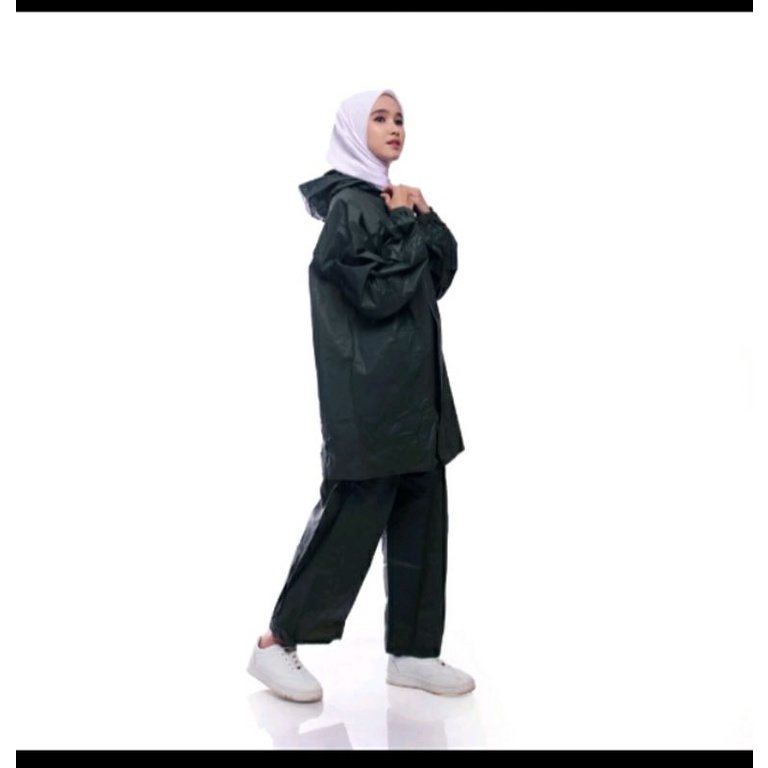 Jas Hujan GNA Bahan PVC 0,25 Tebal Berkualitas,Raincoat Pria Wanita Dewasa Stelan Celana Best Quality