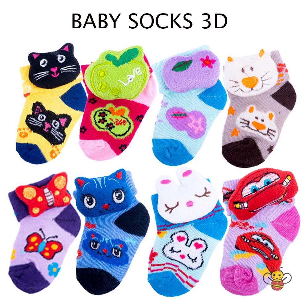 BEE - Kaos Kaki Bayi Anti Slip / Kaus kaki Boneka kaos kaki Anak Lucu F01