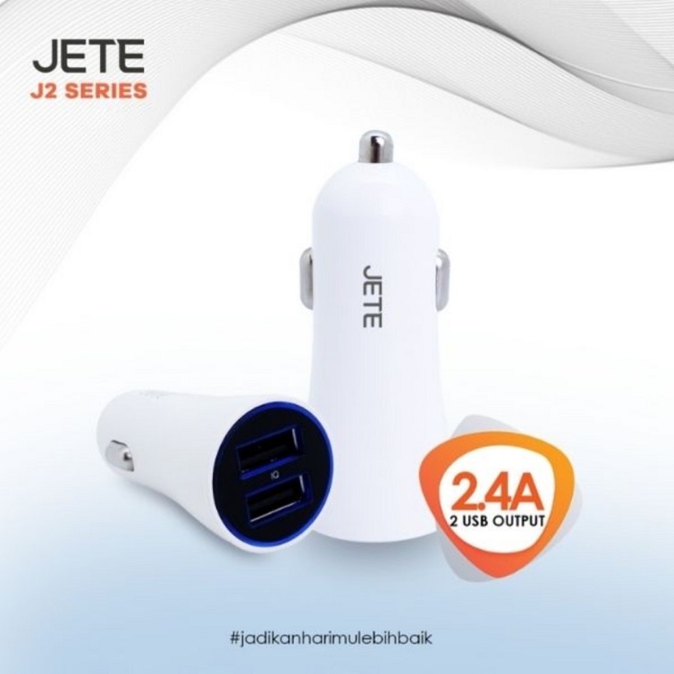 CAS HP MOBIL CAR CHARGER JETE J2 2.4A DUAL OUTPUT FAST CHARGING