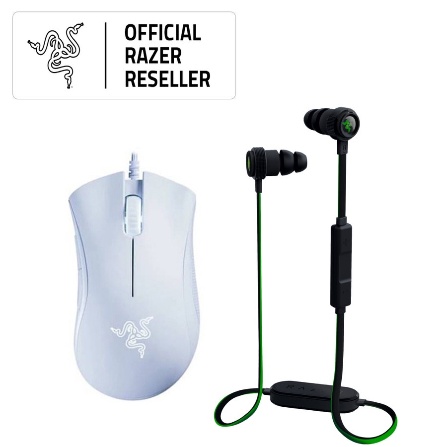 Razer DeathAdder Essential - Gaming Mouse &amp; Razer Hammerhead BT Bundle