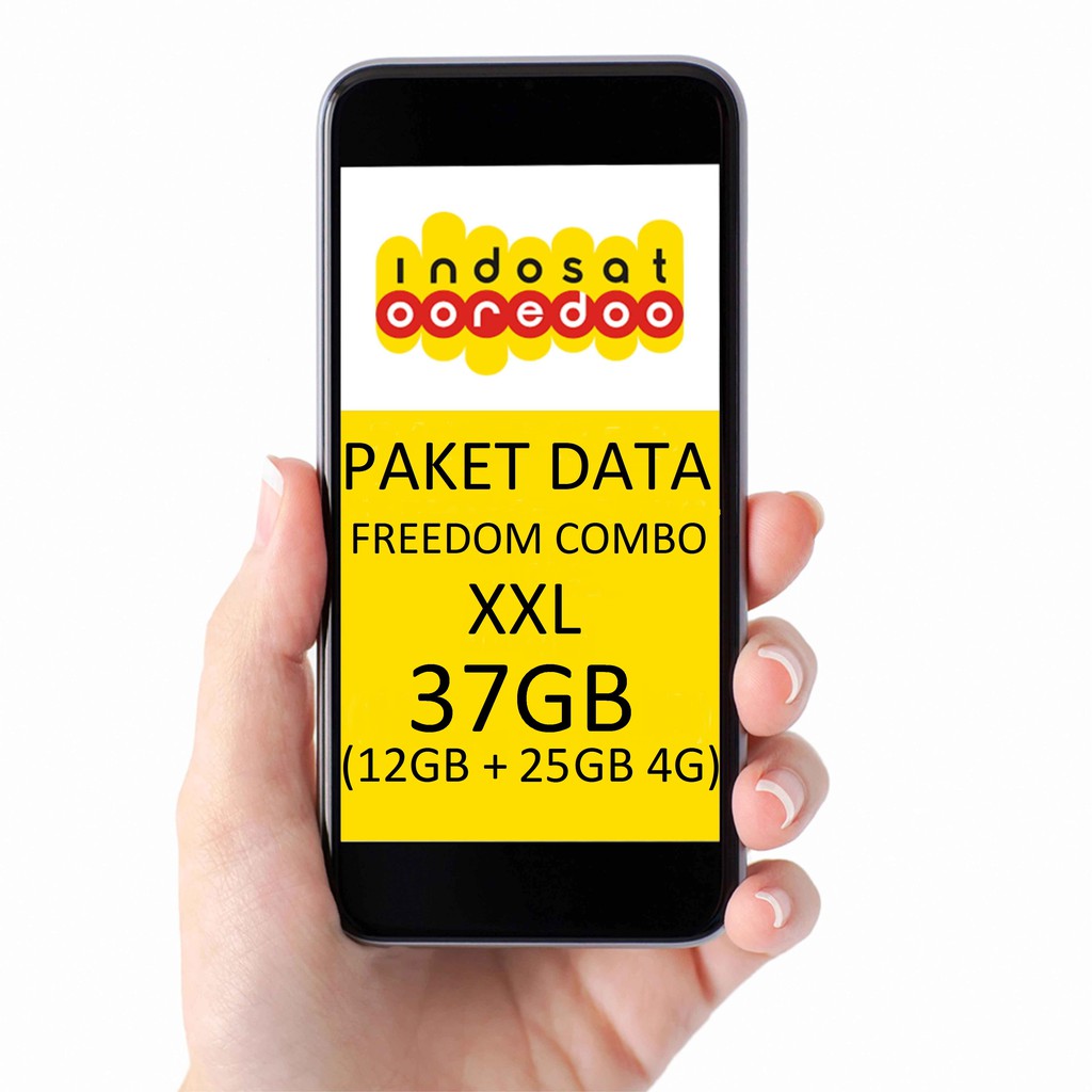 INDOSAT FREEDOM COMBO XXL UNLIMITED 37GB BARU 12GB + 25GB ...