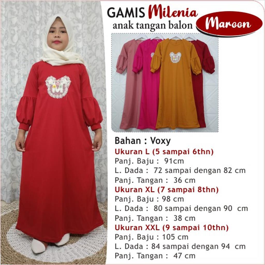 MJS175. GAMIS ANAK SAFEA PEREMPUAN DRESS CEWEK LUCU FASHION PAKAIAN MUSLIM KEKINIAN