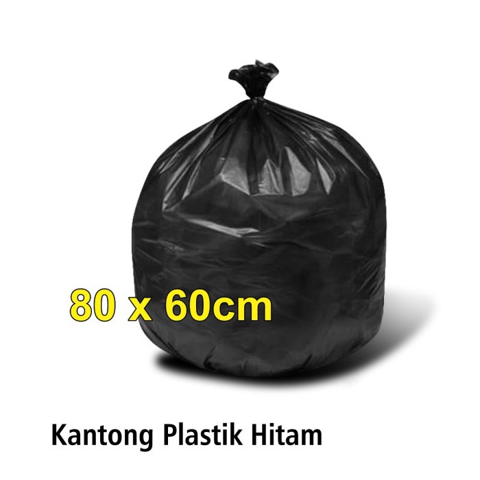 Kantong Plastik Sampah Limbah Non Medis Hitam 60 X 80 Cm Bag Isi 50pcs OJ2