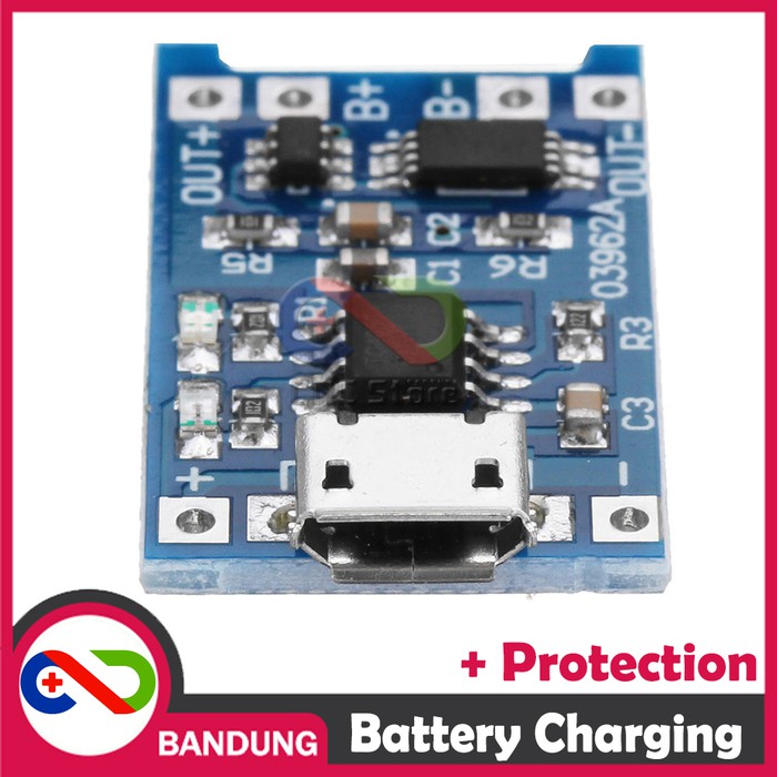 TP4056 MODULE CHARGER MICRO USB 1A LITHIUM BATTERY CHARGING + PROTECTION CHARGE &amp; DISCHARGE