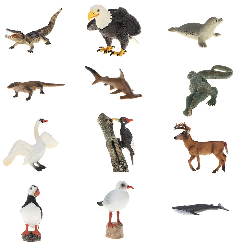 6.3&quot; Plastic Bald Eagle Flying/Sea/Bird Animal Figure Kids Educational Toy Gift Animal Model