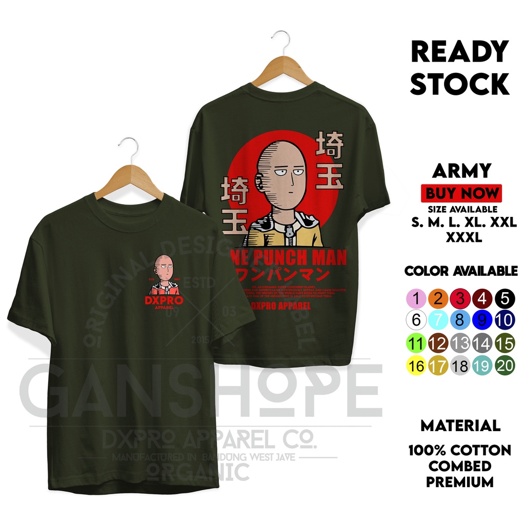 KAOS DISTRO ANIME SERIES OPM SAITAMA ONE PUNCH MAN ORIGINAL PRO X