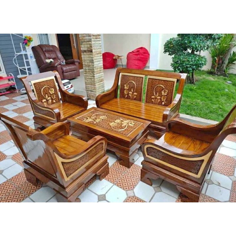 set kursi tamu semut jati / kursi tamu jati / set kursi tamu minimalis / kursi tamu minimalis jati /