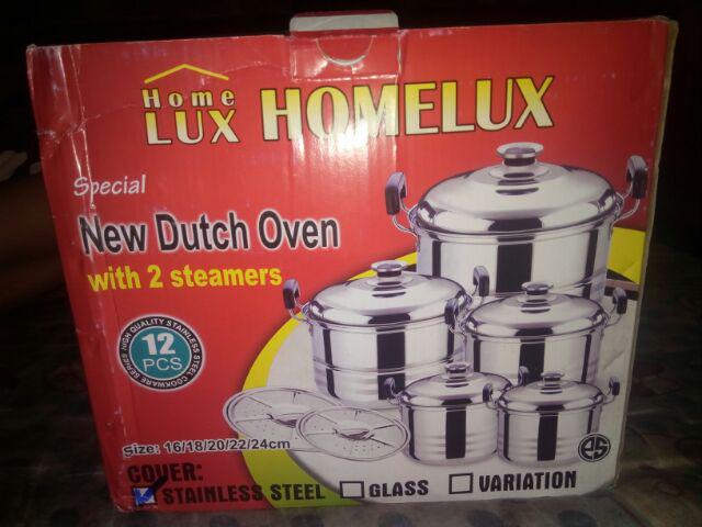 Panci Set 2steamer Stainless Isi 5pcs Panci