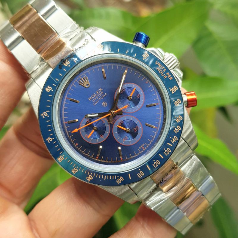 Rolex Osyter Daytona Silver Rose Dial Blue Matic Super Premium AAA