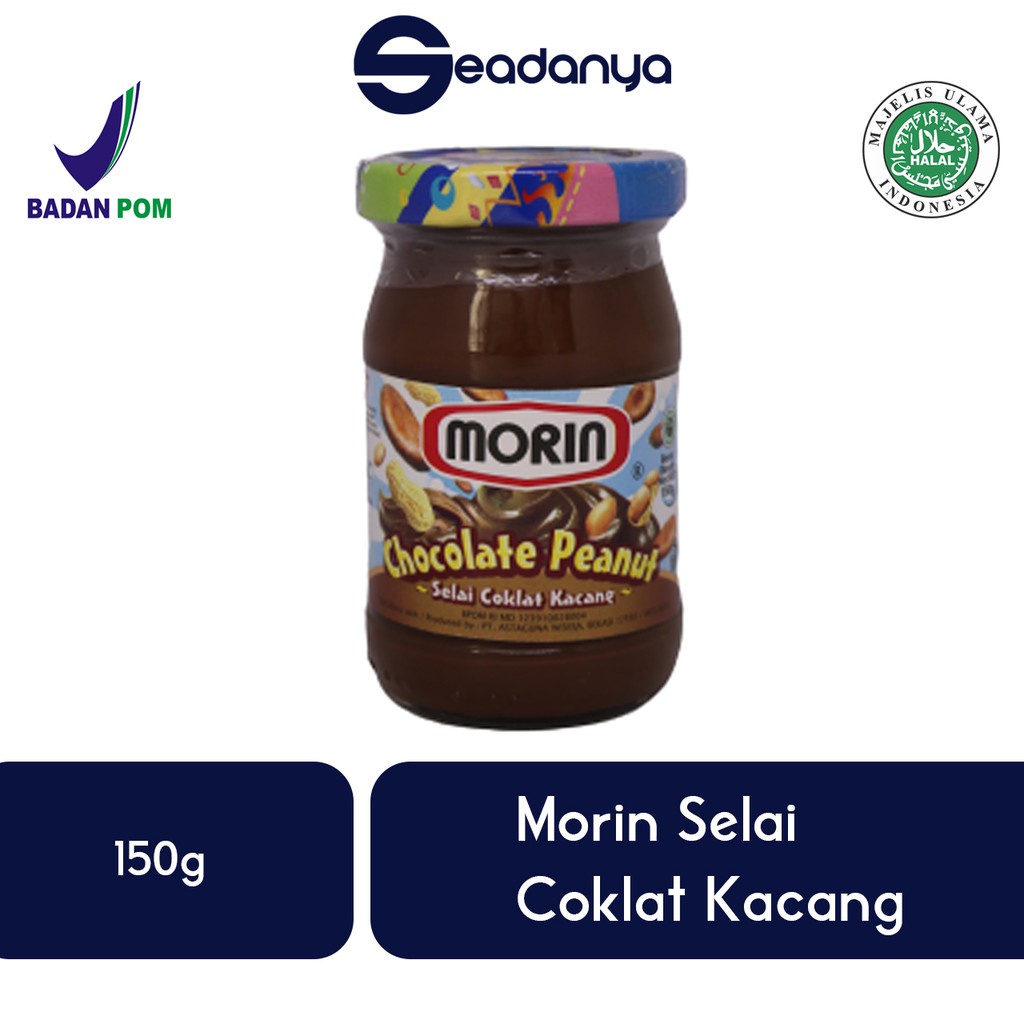 

Morin Selai Chocolate Peanut 150gram - Selai Cokelat Kacang - Isian Roti, Kue , Cake , Makanan