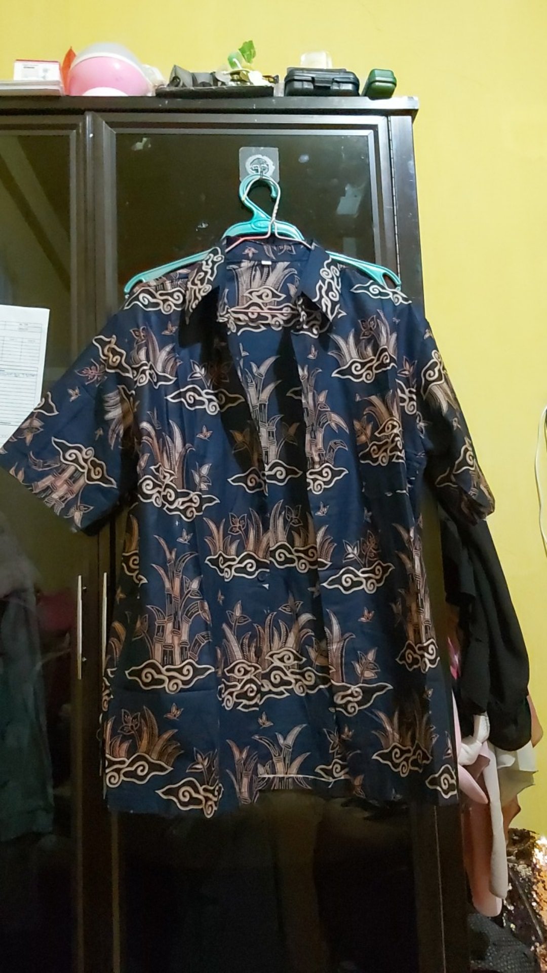 022 Zahira Batik Hrb026 Kenongo Hem Kemeja Batik Pria Lengan Pendek  Katun Primis Halus M L Xl