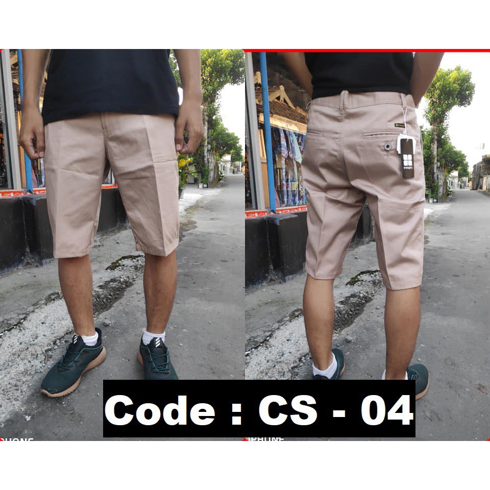 chinos pendek pria premium - pakaian pria bawahan - chino pendek cowok - celana casual - jeans