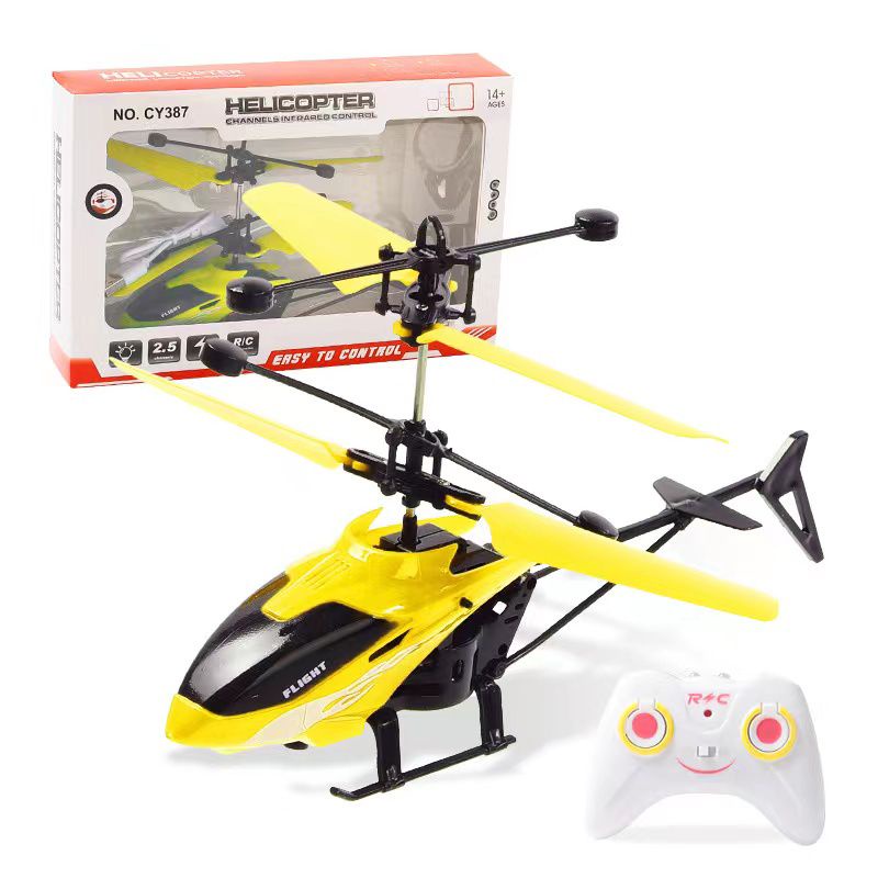 &lt; M.A &gt; Mainan Helikopter Terbang Dengan RC Remote Control + Sensor Tangan Terbang