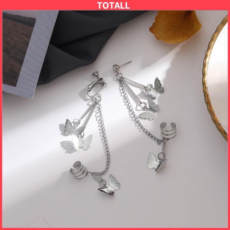 COD Klip telinga pejantan kupu-kupu klip tulang telinga anting-anting siswa-Totall