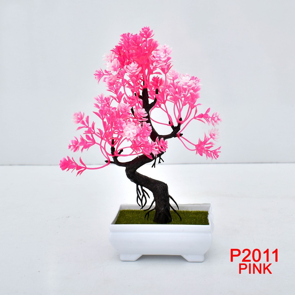 COD / TL88 BUNGA PLASTIK PAJANGAN BUNGA ARTIFISIAL HIASAN RUMAH  9 WARNA P2011-PINK