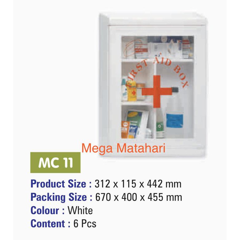 

Kotak Obat P3K Mc11 Maspion (First Aid Box Mc 11)