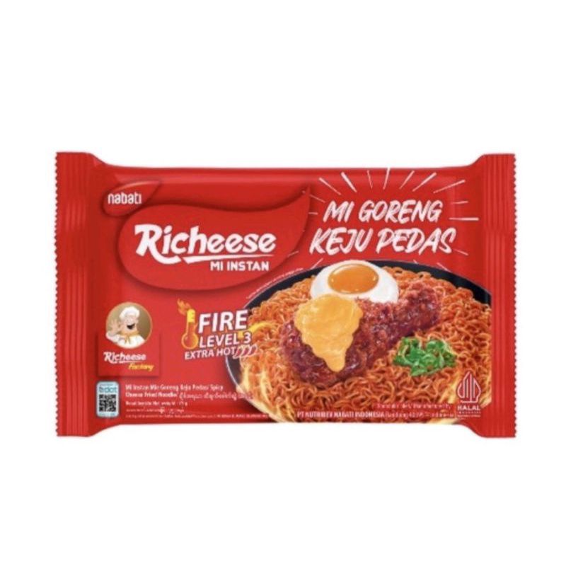 READY STOK RATUSAN MIE RICHEESE GORENG PEDAS KEJU LEVEL 3 BUNGKUS MERAH