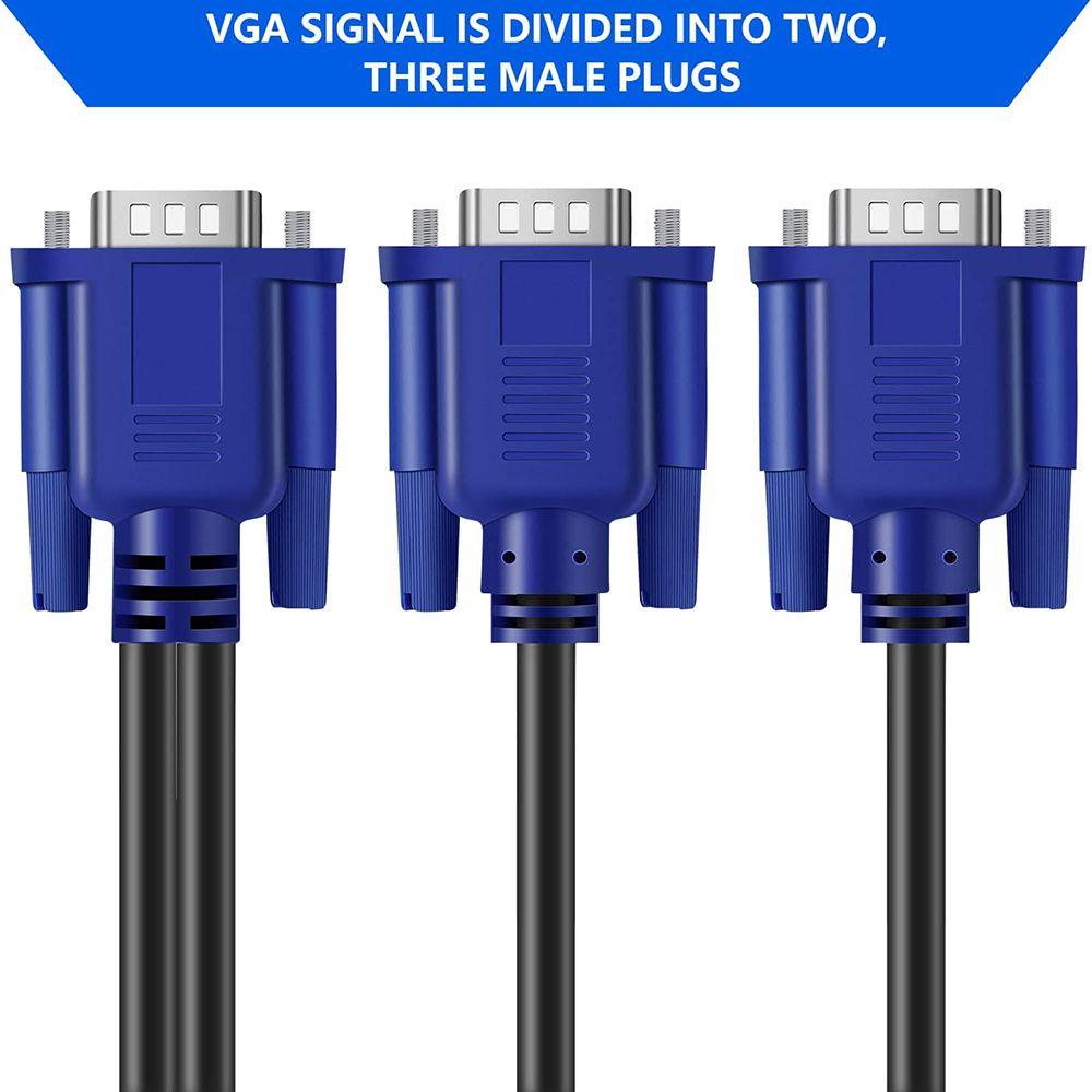 POPULAR Kabel Splitter VGA Duplikat Layar Full HD 1kabel Video Male to 2 Male