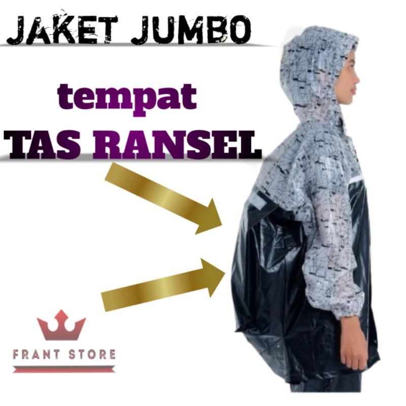 Ibex Jas hujan ransel jumbo setelan jaket celana