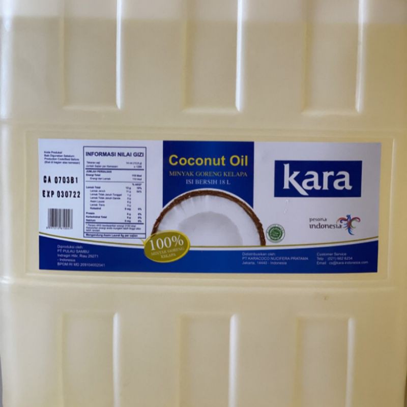 

Minyak Goreng Kara 18 lt