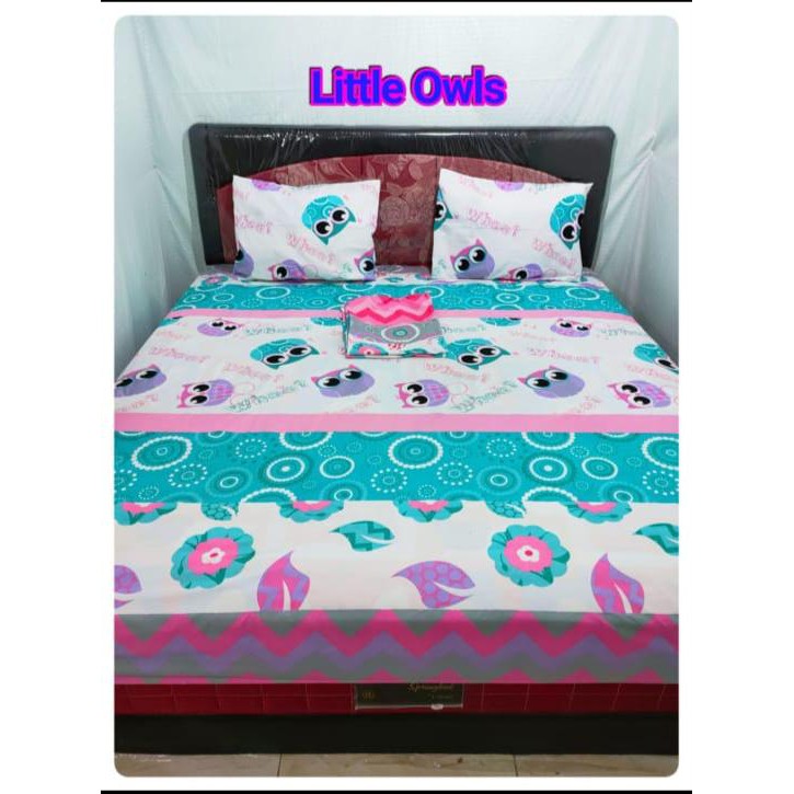 Sprei Homemade Motif Owl Putih New